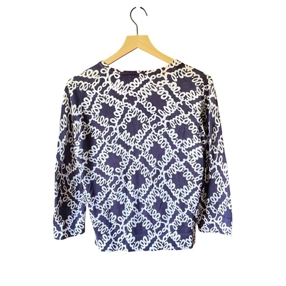 Lilly Pulitzer classic three-quarter sleeve button up cotton cardigan sweater - Picture 2 of 5